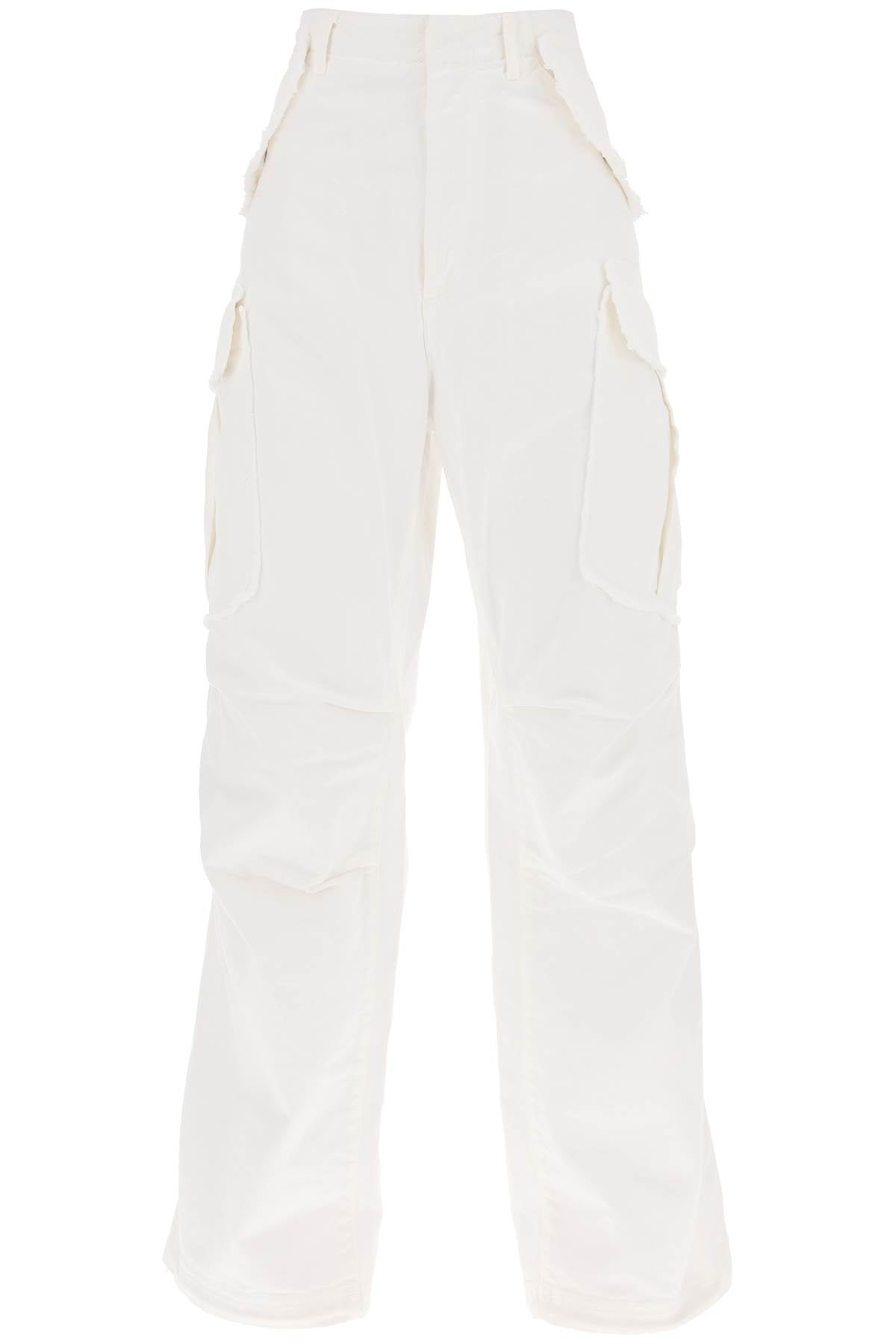 Darkpark Vivi Wide Leg Cargo Jeans   White