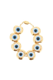 Timeless Pearly Bracelet With Eyes   Gold