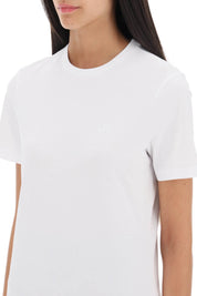 Tory Burch Regular T Shirt With Embroidered Logo   White