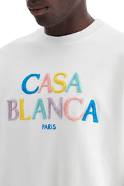 Casablanca Stacked Logo Crewneck Sweat   White