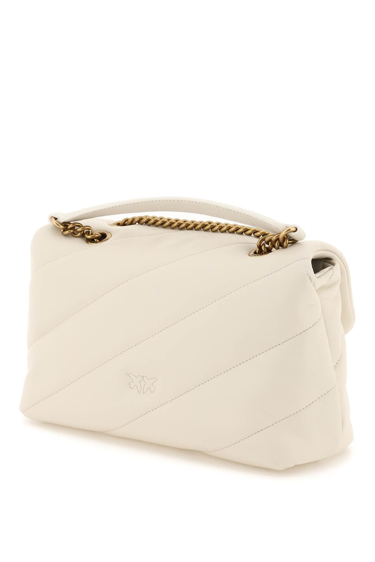 Pinko Love Classic Puff Maxi Quilt Bag   White