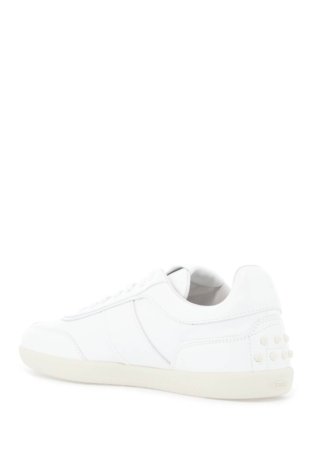 Tod's Leather Sneaker Tabs With   White