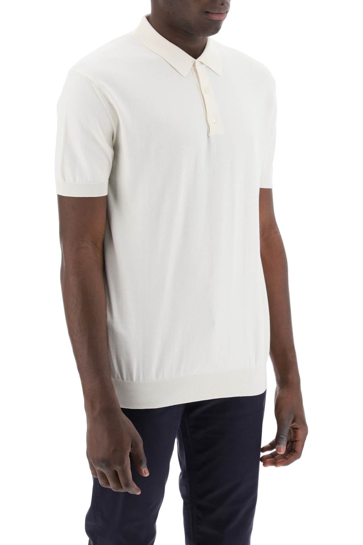 Baracuta Short Sleeved Cotton Polo Shirt For   White