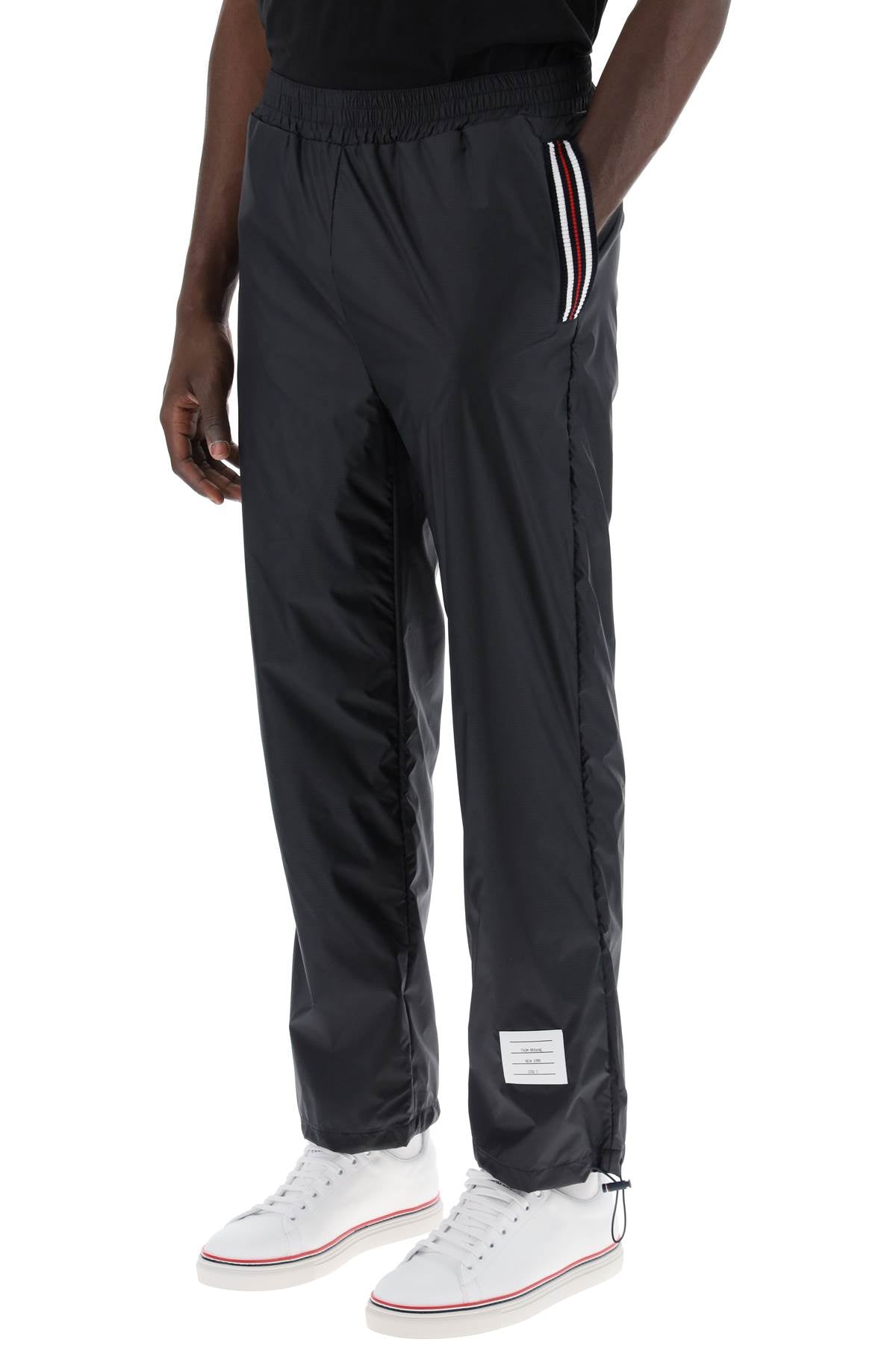 Thom Browne Cricket Stripe Ripstop Pants For   Blue