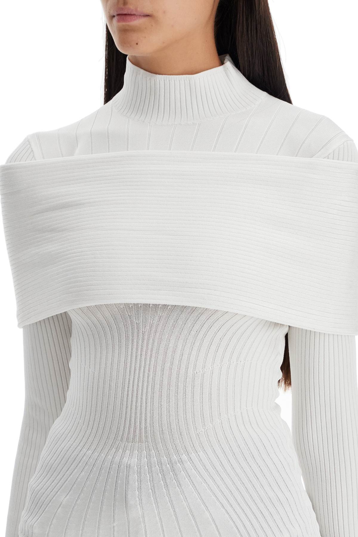 Mugler Long Sleeved Top With Off    White