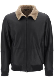 Closed Shearling Bomber Jacket   Brown