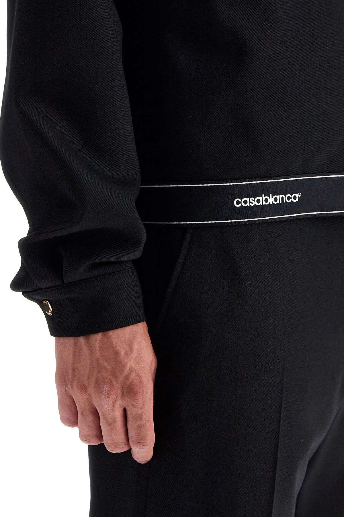 Casablanca Stretch Twill Blouson   Black