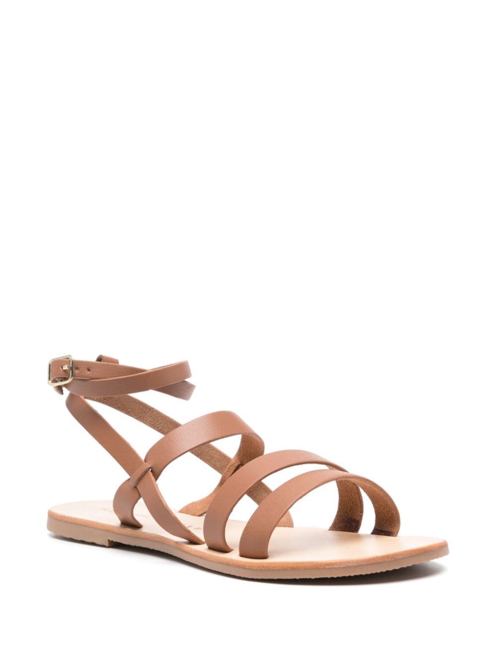 Manebi Sandals Leather Brown