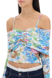 Siedres Ledi Draped Crop Top   Multicolor