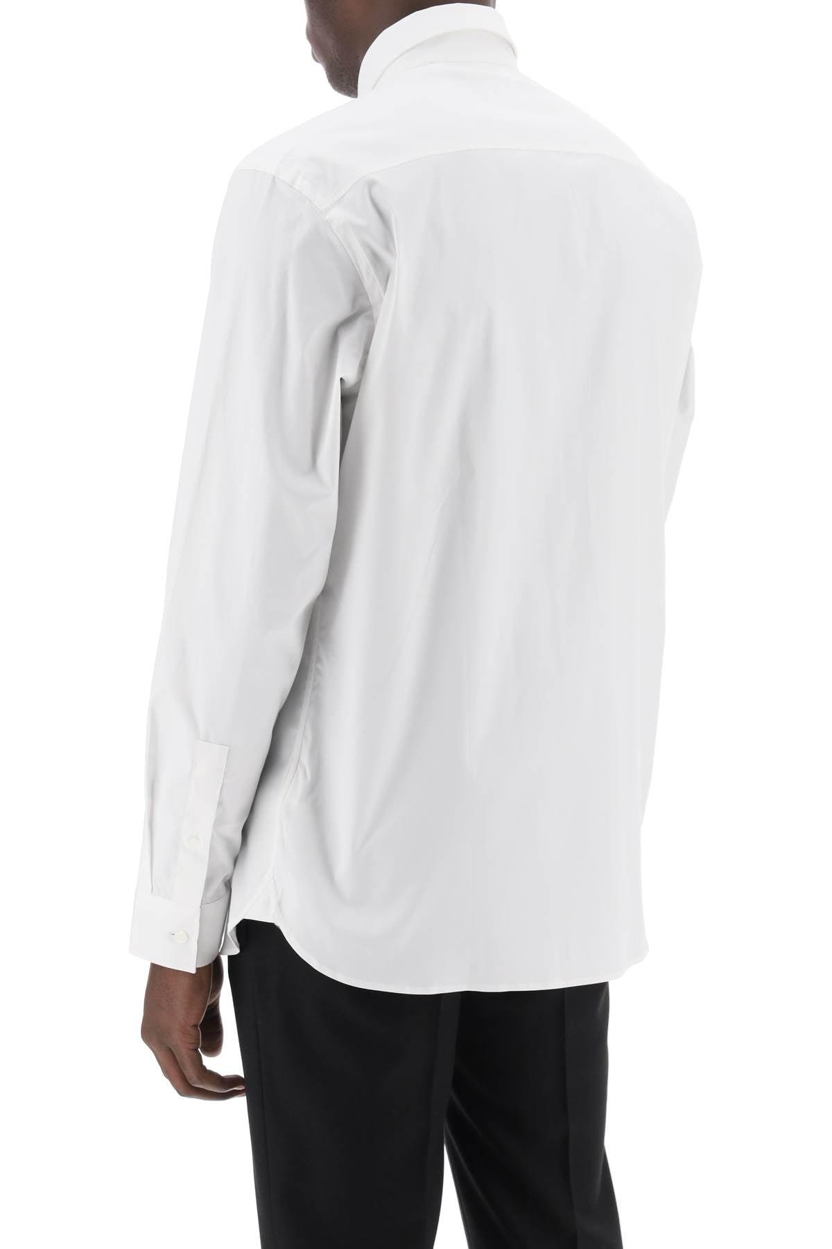 Burberry Sherfield Shirt In Stretch Cotton   White