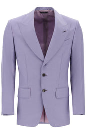 Tom Ford Atticus Wool And Silk Blend Blazer   Purple