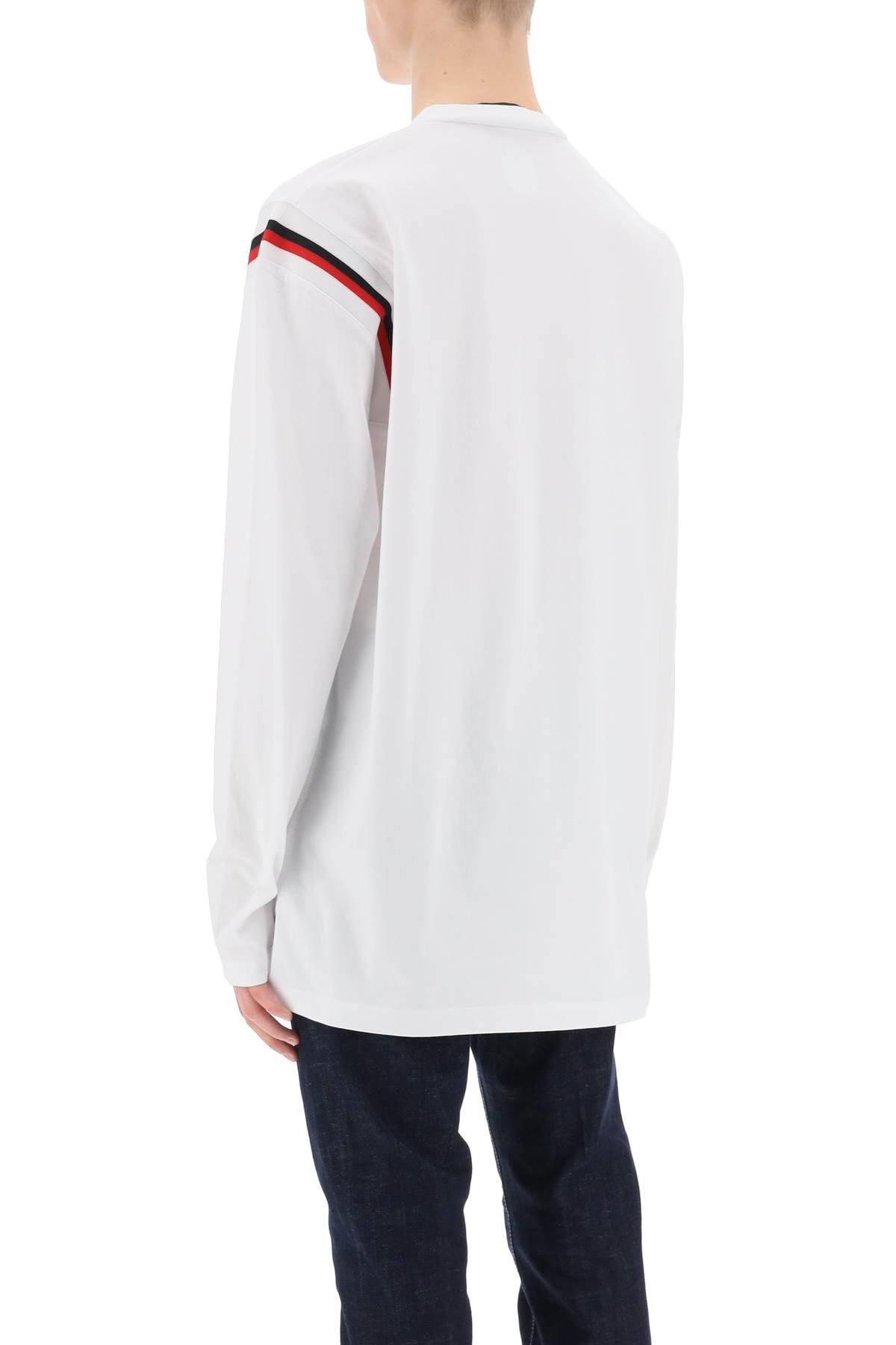 Dsquared2 Long Sleeved Varsity T Shirt   White