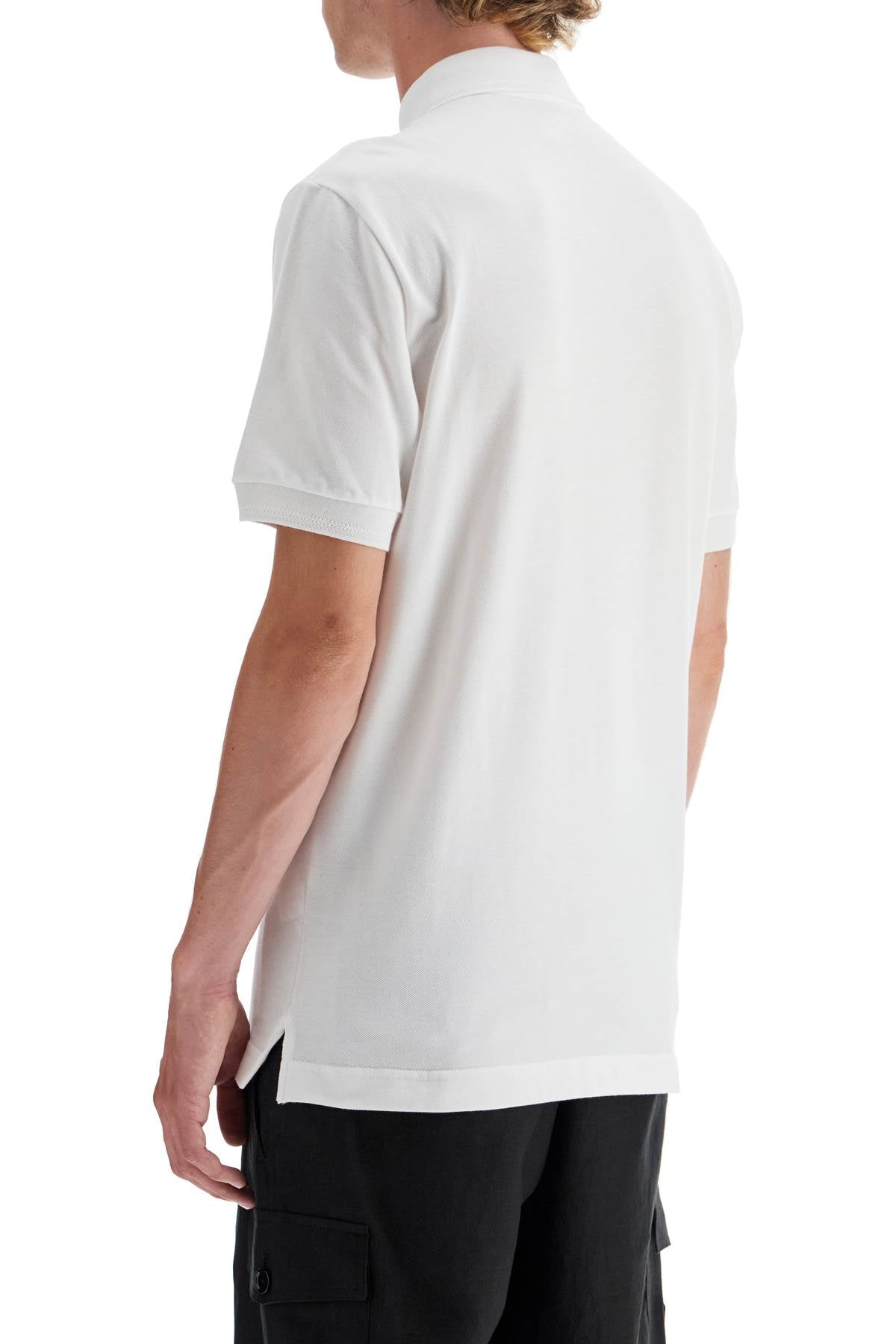 Dolce & Gabbana Slim Fit Polo Shirt With Embroidery   White