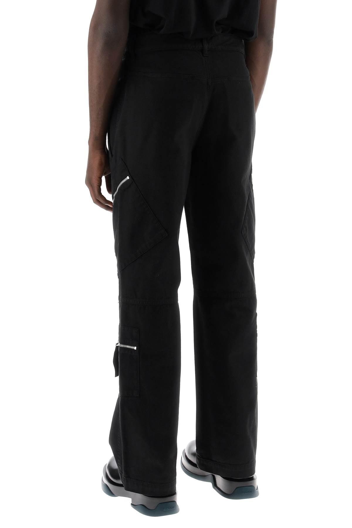 Jacquemus Brown Cargo Pants For Men   Black