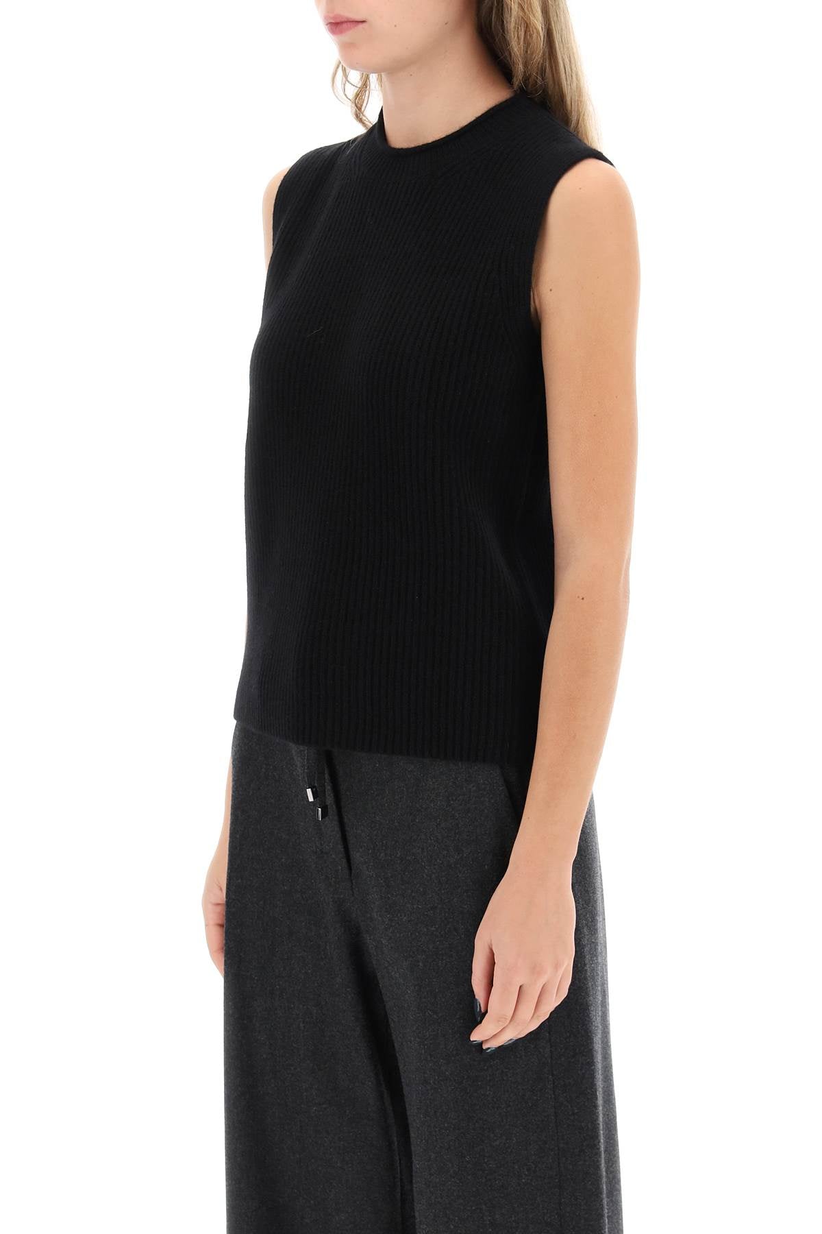 Guest In Residence Layer Up Cashmere Vest   Black