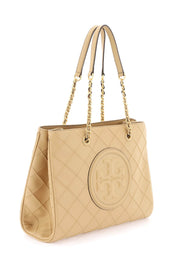 Tory Burch Fleming Tote Bag   Beige