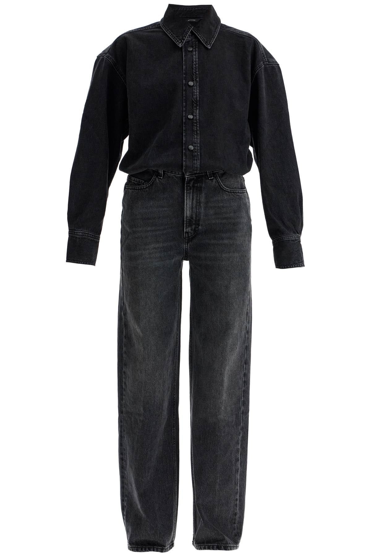 Haikure Tilda Denim Jumpsuit   Black