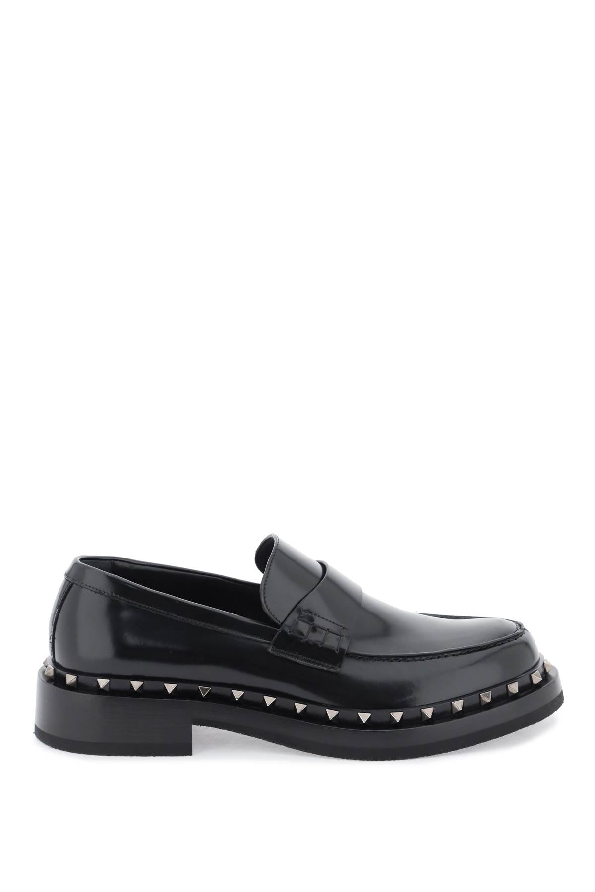 Valentino Garavani Rockstud M Way Mocassins   Black