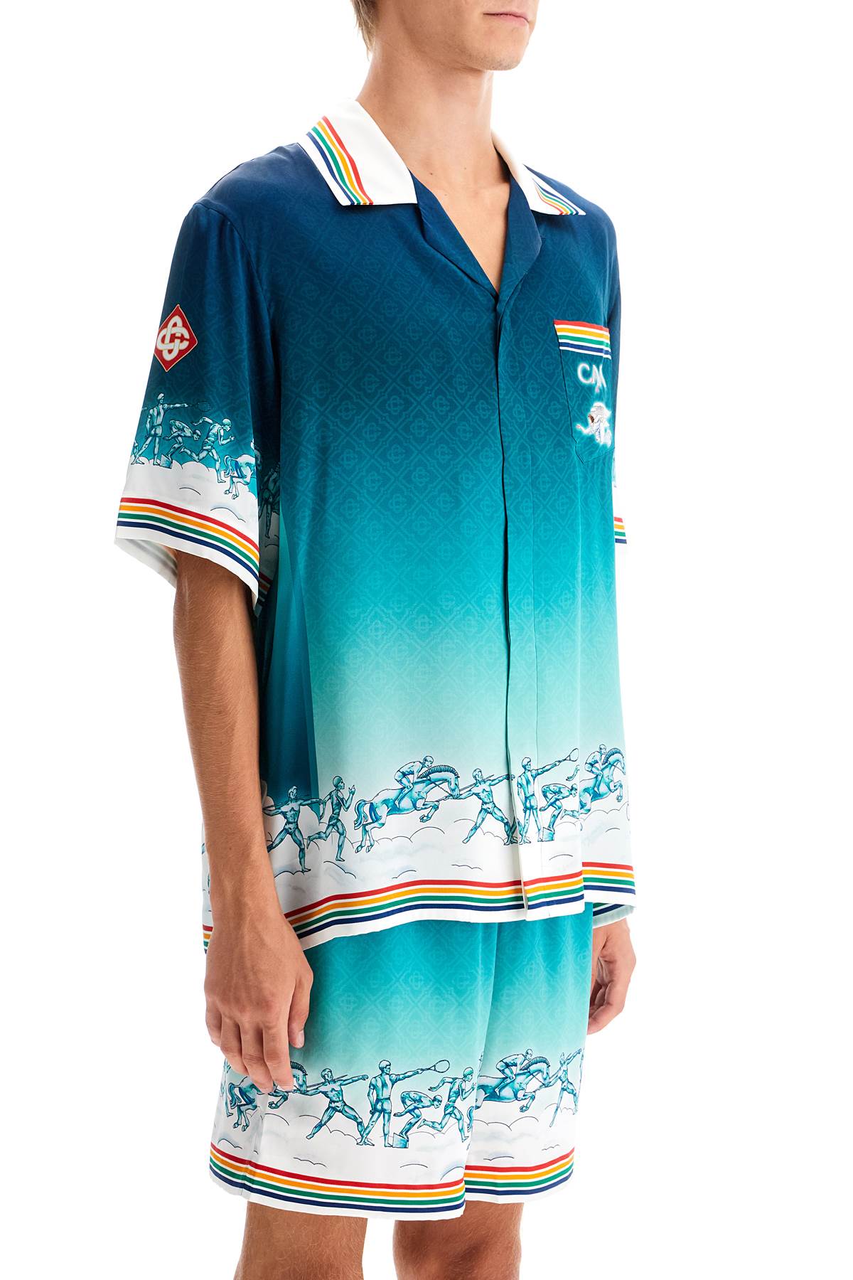 Casablanca Silk Shirt From La Déesse Du   Blue