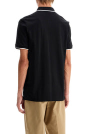 Hugo Polo Shirt With Contrasting Finishing Details   Black