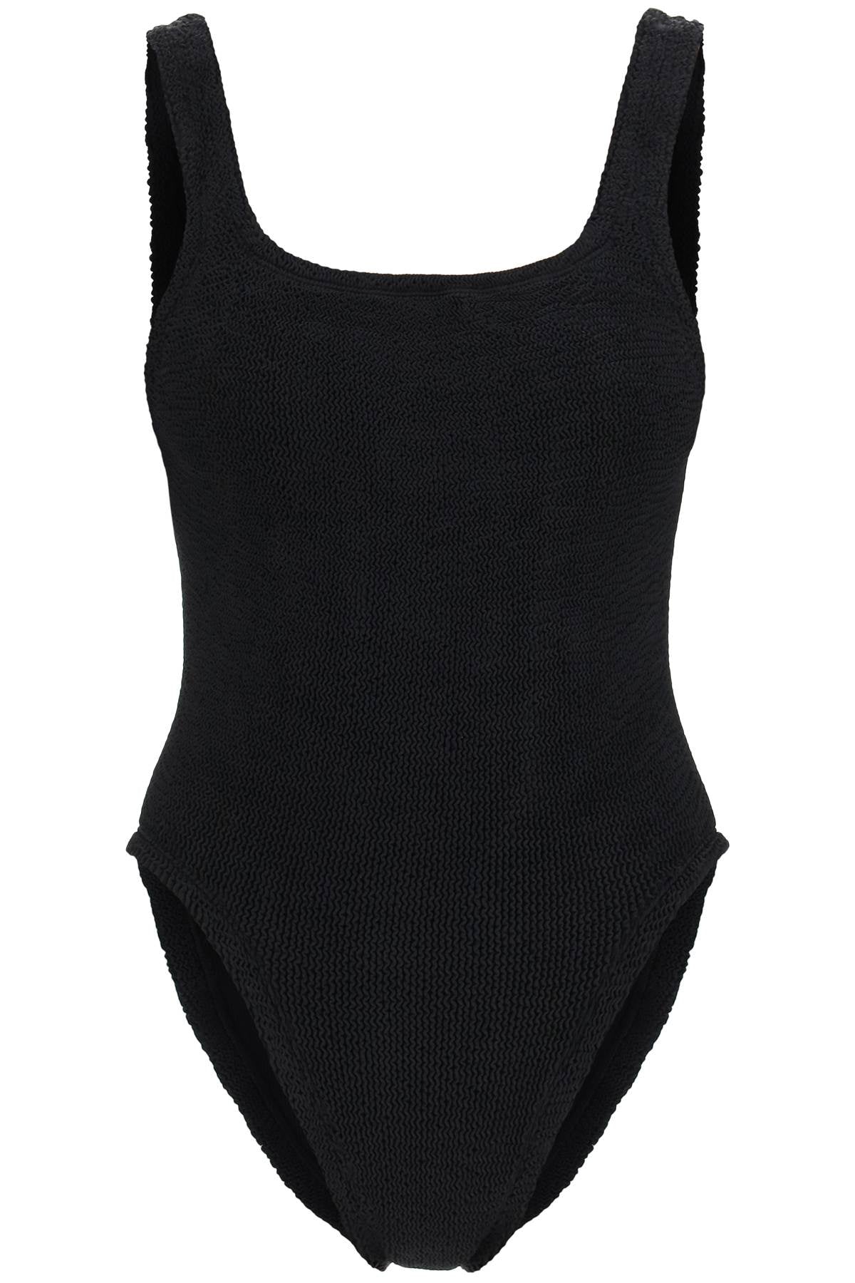 Hunza G. Square Neck Swimsuit   Black