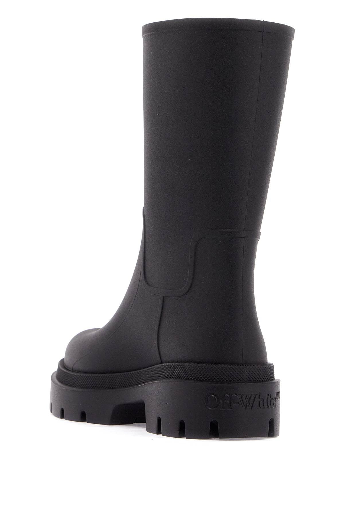 Off White "reboot Arrow Rain Bootsreplace With Double Quote   Black