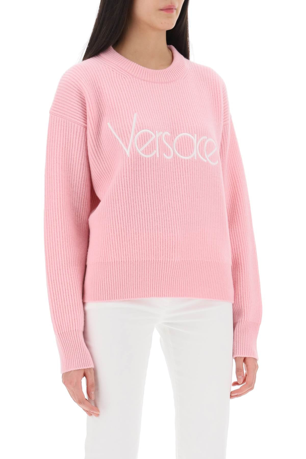 Versace 1978 Re Edition Wool Sweater   Pink