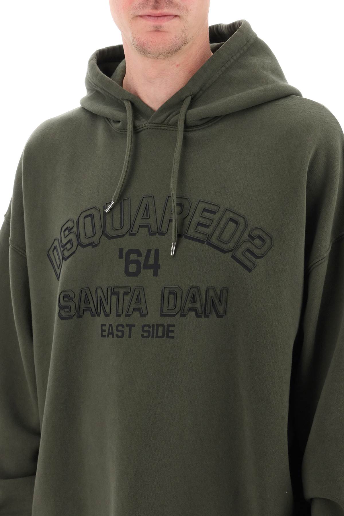 Dsquared2 Hoodie With Logo Print   Khaki