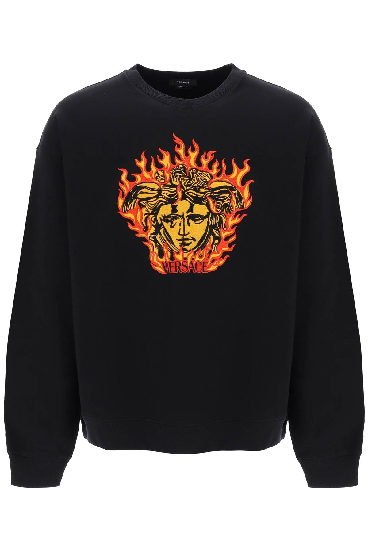 Versace Medusa Flame Sweatshirt   Black