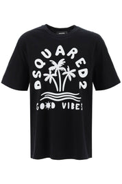 Dsquared2 T Shirt With Logo Print   Black