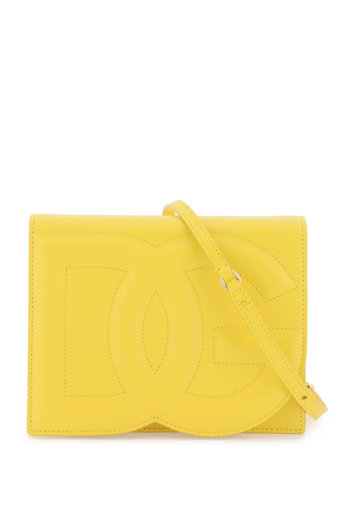 Dolce & Gabbana Dg Logo Crossbody Bag   Yellow