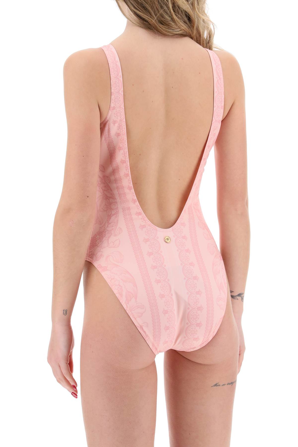 Versace Baroque Full Body Swims   Pink