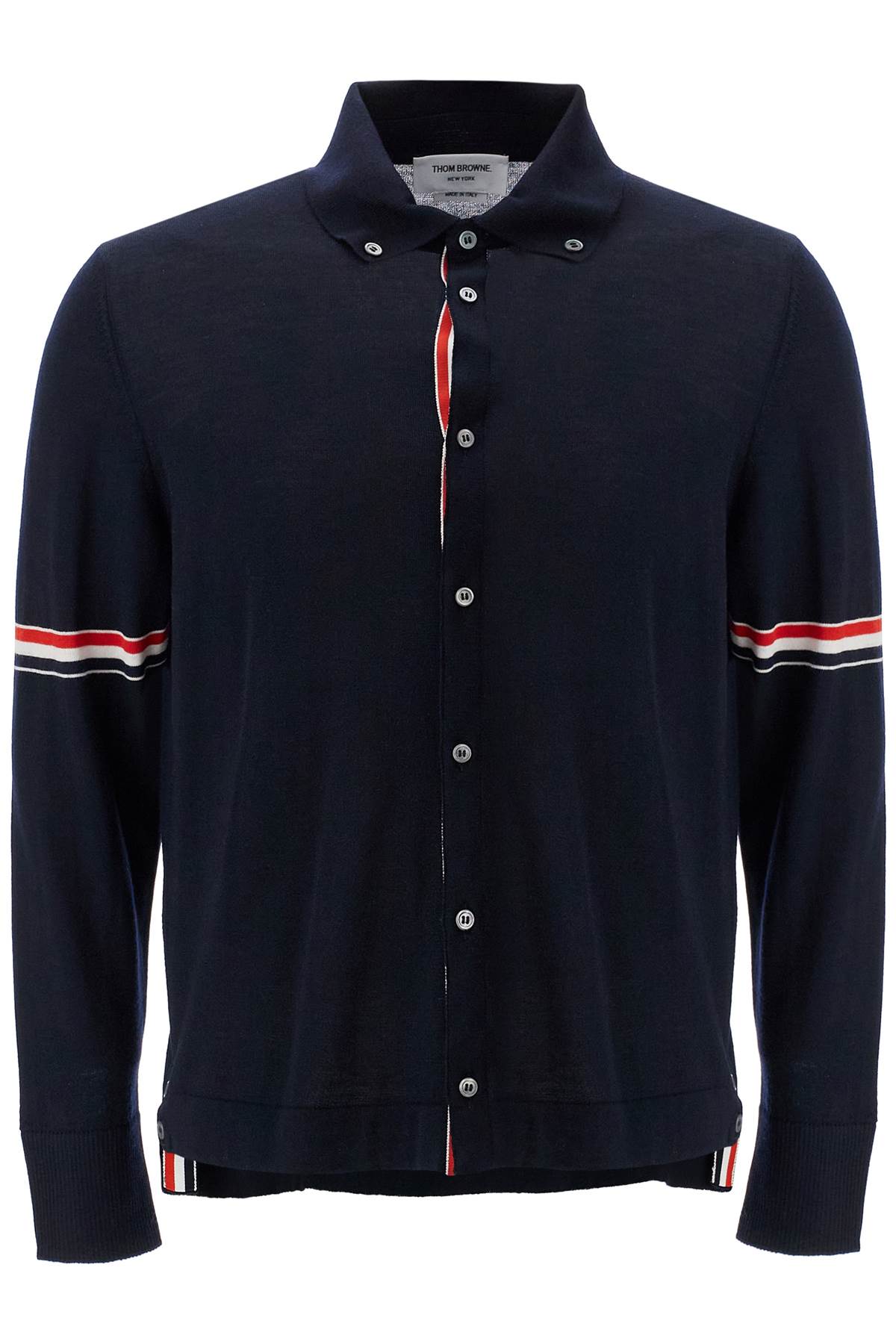 Thom Browne Wool Button Down Cardigan For   Blue