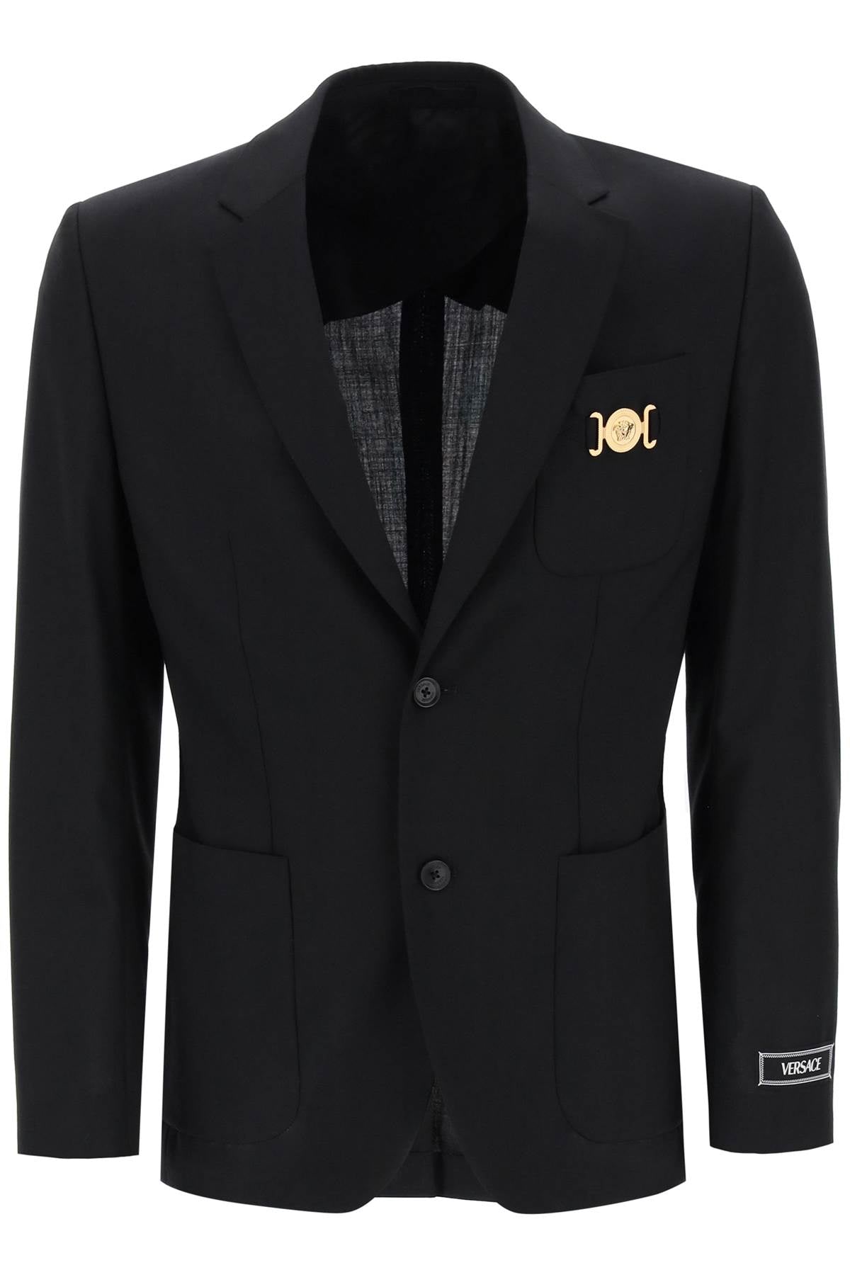 Versace Medusa Biggie Single Breasted Blazer   Black