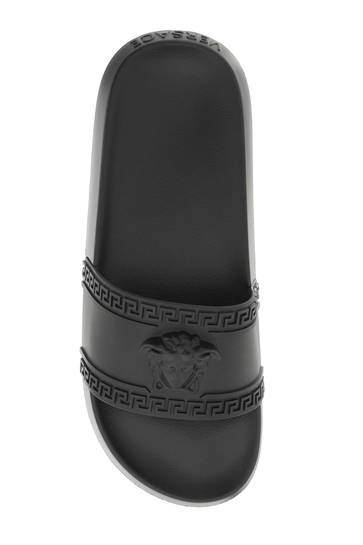 Versace Palazzo Rubber Slides   Black