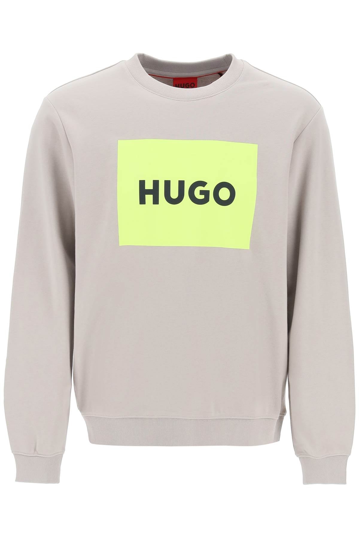 Hugo Duragol Logo Box Sweatshirt   Grey