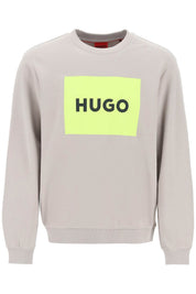 Hugo Duragol Logo Box Sweatshirt   Grey