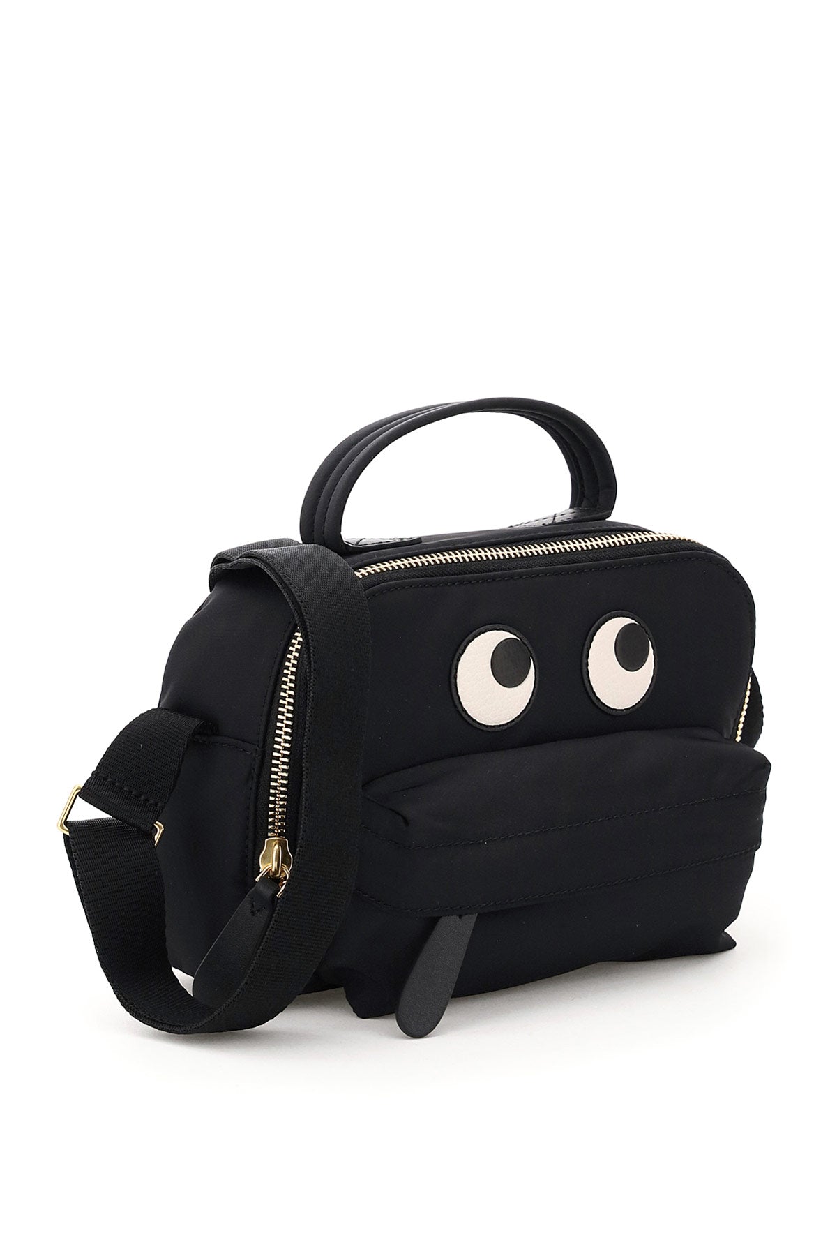 Anya Hindmarch Pouch Eyes Crossbody Bag   Black