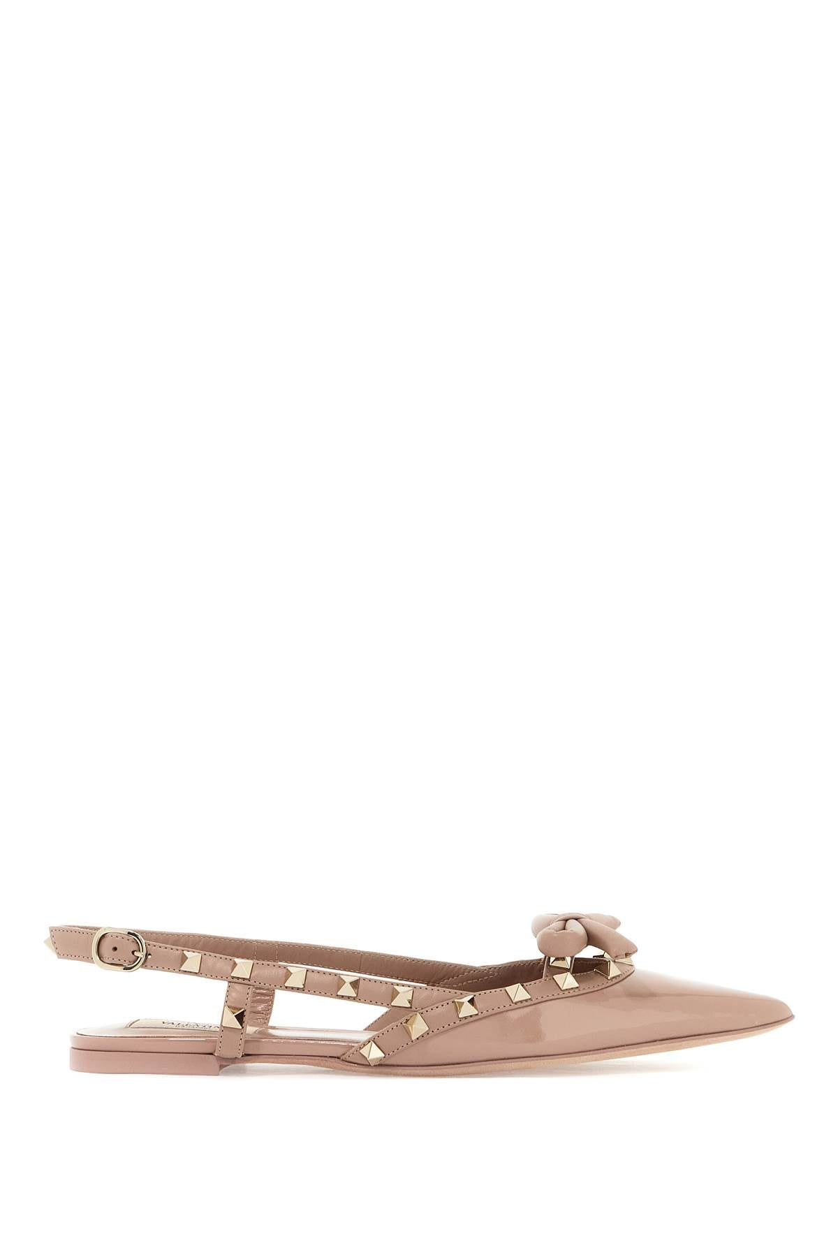 Valentino Garavani Rockstud Bow Slingback Baller   Neutral