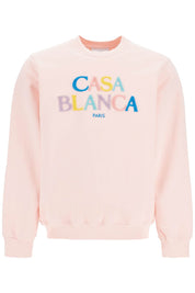 Casablanca Stacked Logo Crewneck Sweat   Pink