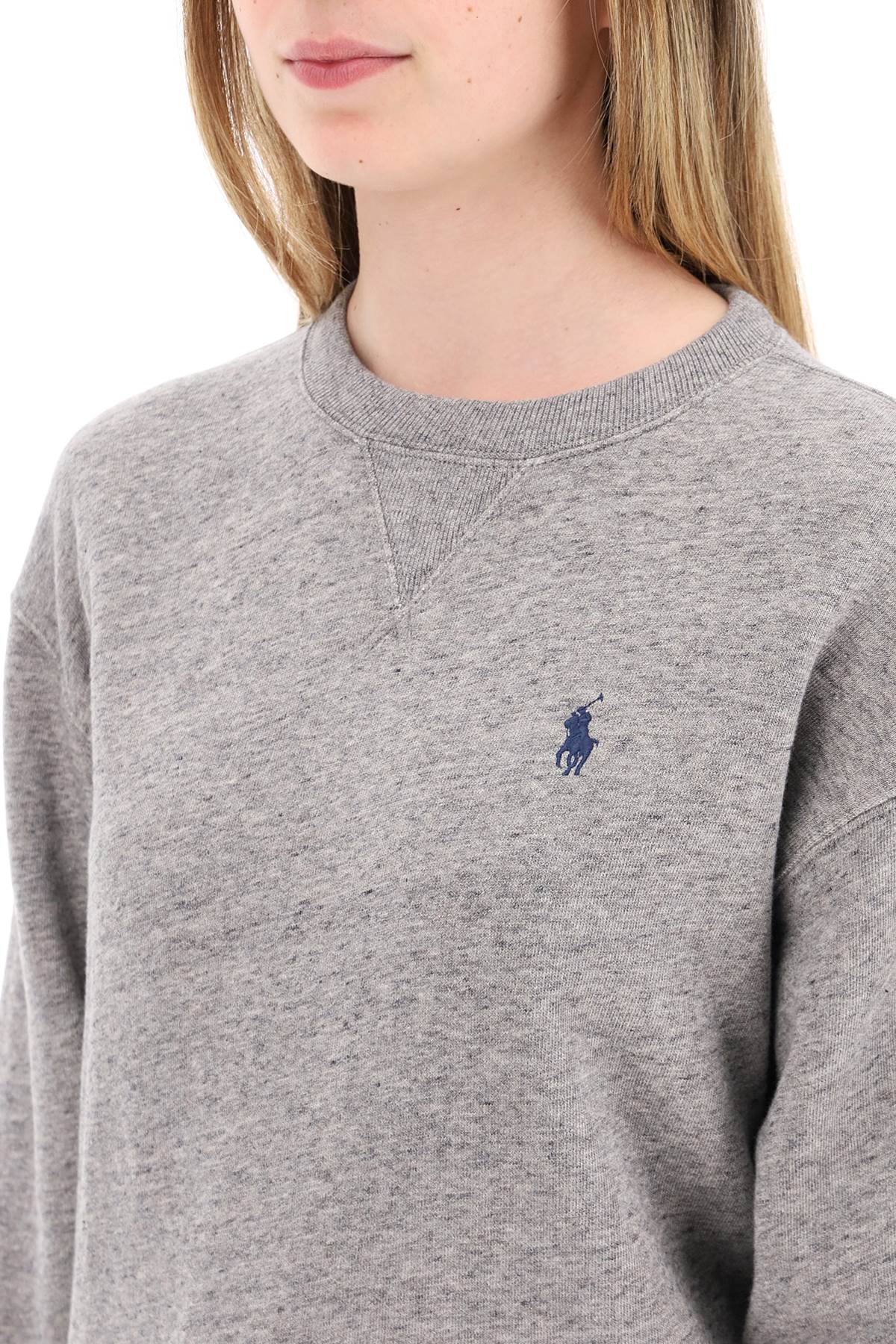 Polo Ralph Lauren Embroidered Logo Sweatshirt   Grey