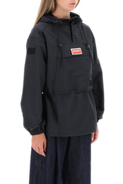 Kenzo Windbreaker Ripstop Anorak   Black