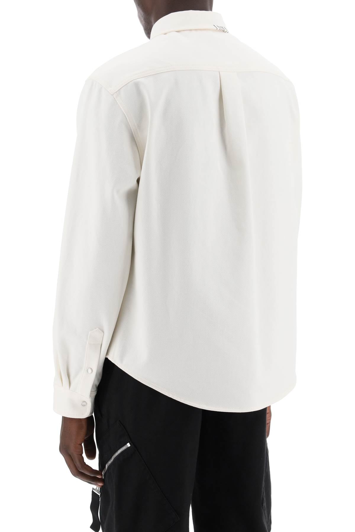 Marni Cotton Drill Overshirt In Eight   White