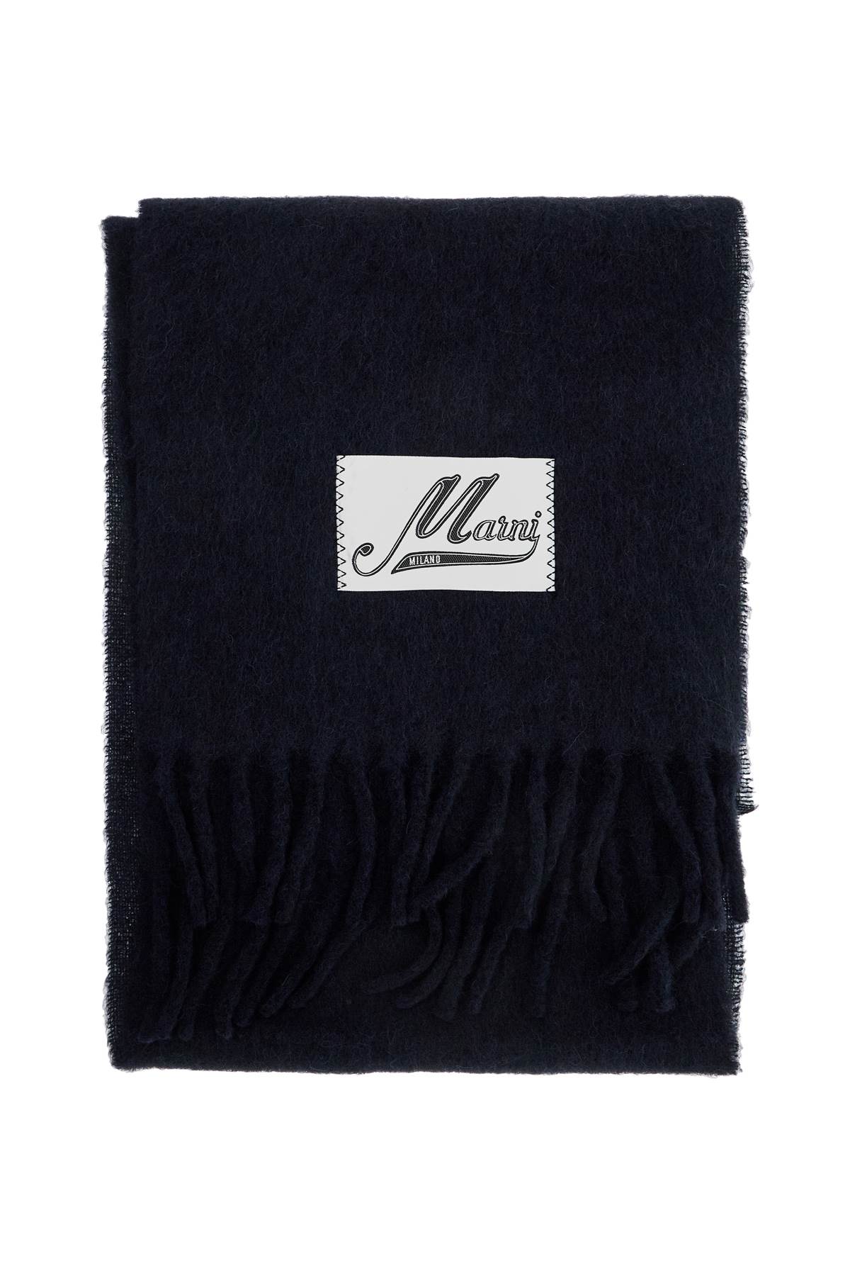 Marni Alpaca Wool Scarf   Blue