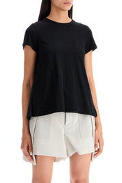 Sacai Pleated Back T Shirt   Black