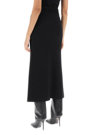 The Attico Midi Skirt With Cut Out Waist   Black