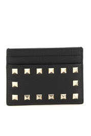 Valentino Garavani Rockstud Card Holder   Black