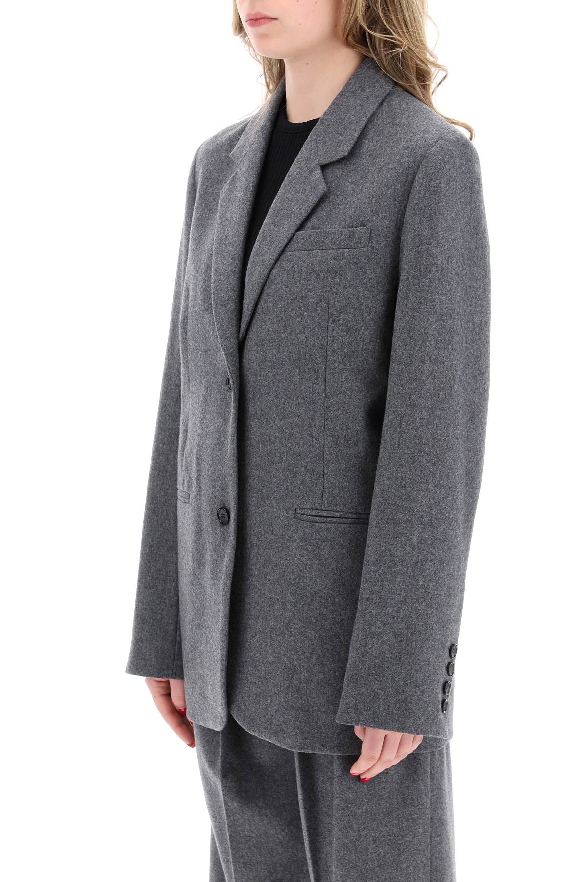 Toteme Tailored Flannel Jacket For   Grey