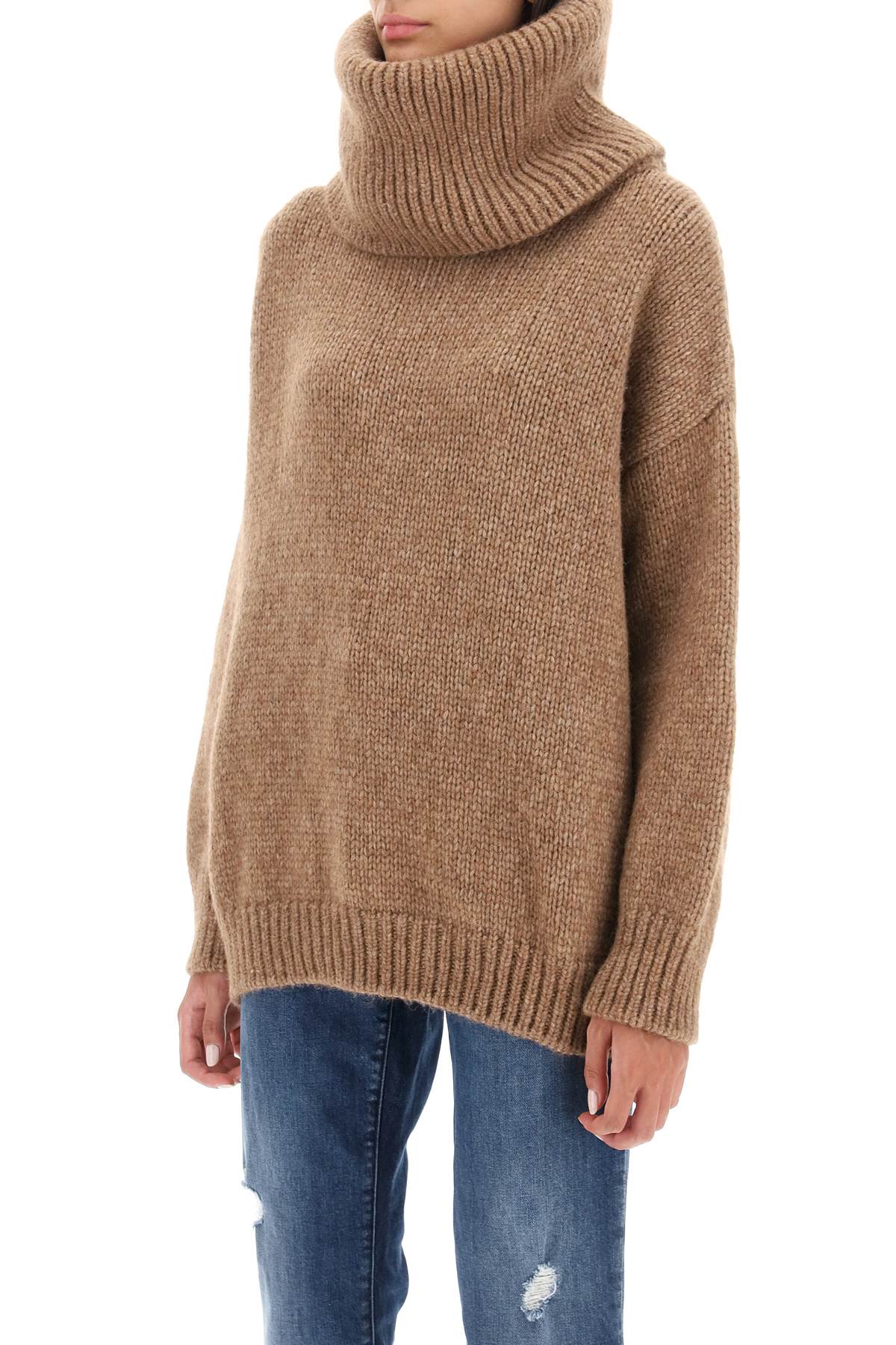 Dolce & Gabbana Oversized Llama Sweater   Brown