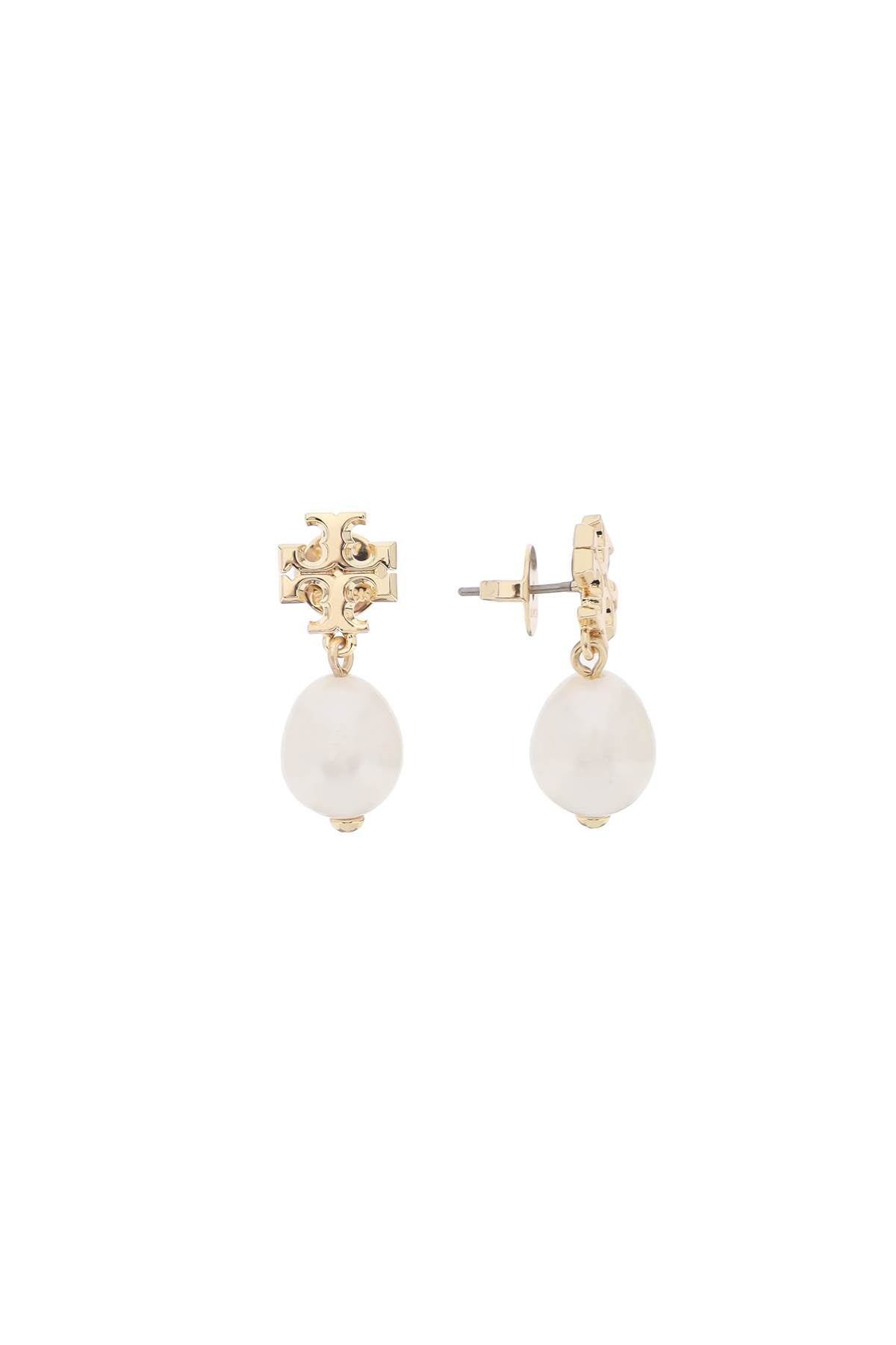 Tory Burch Kira Earring With Pearl   White